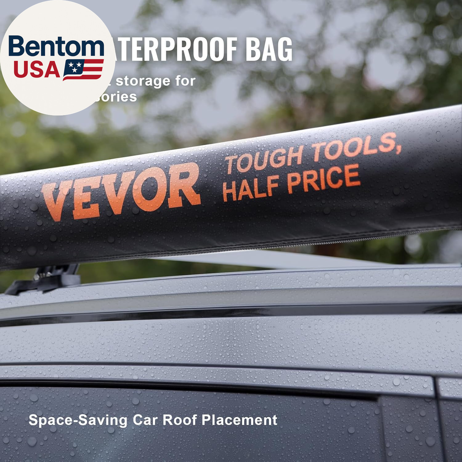 Vehicle Awning 4.6’X6.6′ Roof Rack Pull-Out Sun Shade UV50+ Pu3000Mm, Retractabl