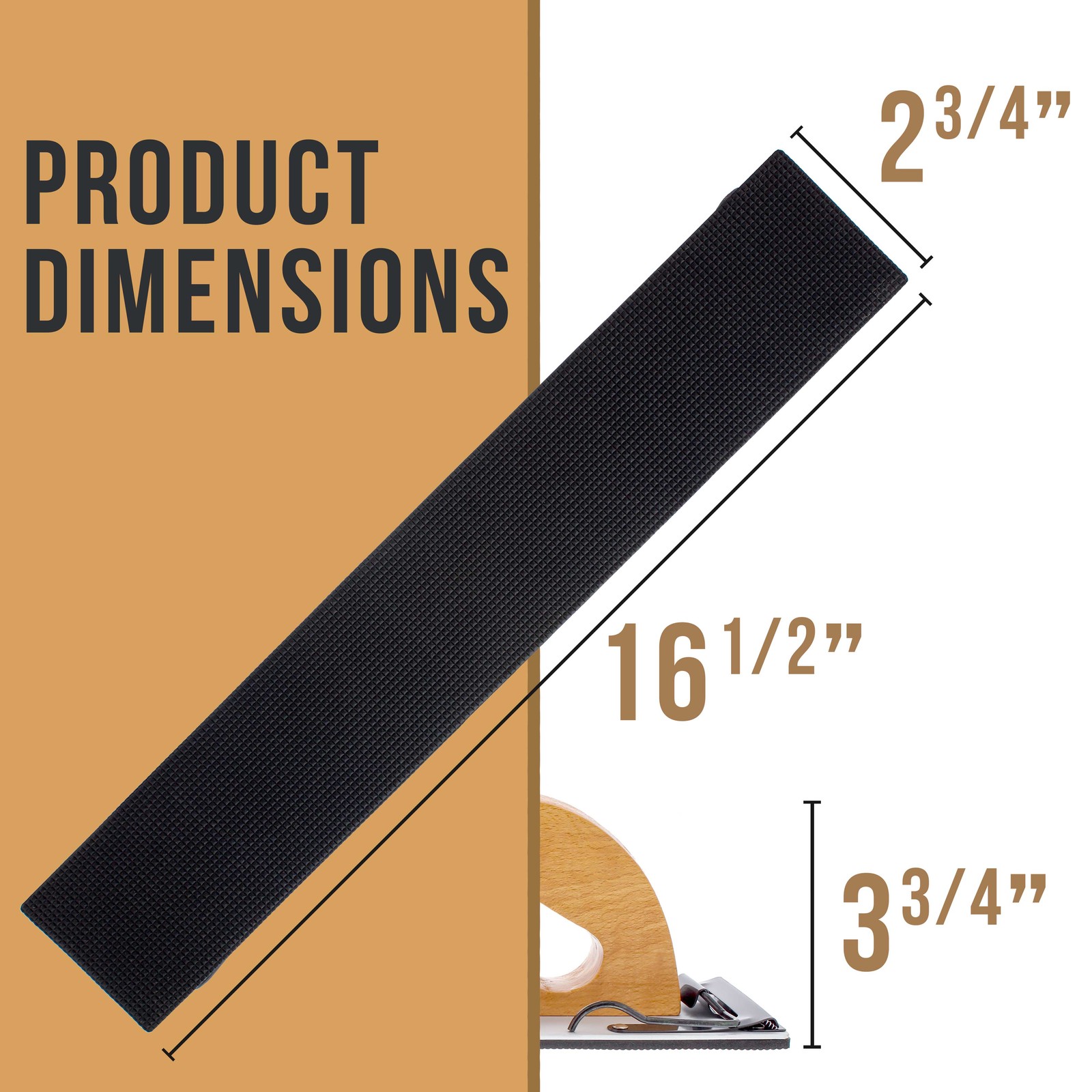Wooden Handle Longboard Hand Sander For Psa Sandpaper 16-1/2″ X 2-3/4″