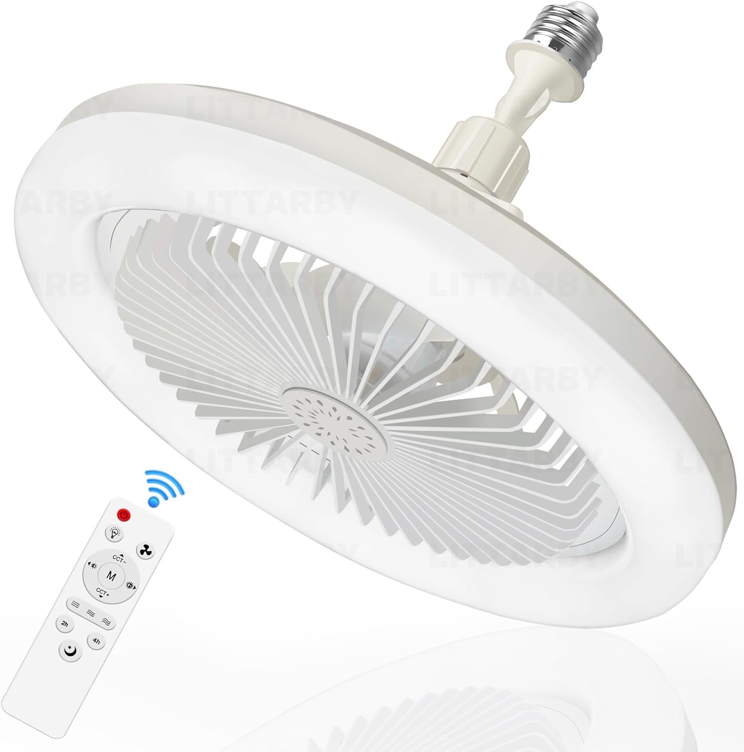 Wireless 10-Inch Ceiling Fan Light with Remote – 3 Color Settings for Any Room