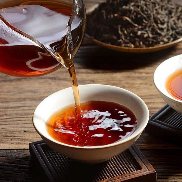 1000g Premium Wuzhou Liu Pao Hei Cha Liu Bao Aged Black Dark Tea In Basket
