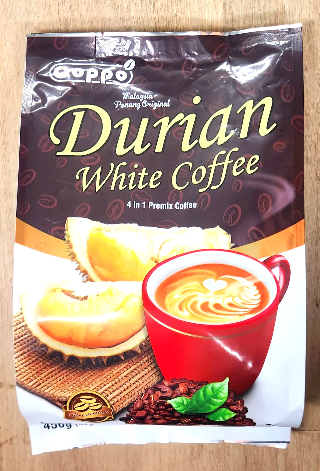 COPPO Durian White Coffee | Instant 4-in-1 Premix | Malaysia | 12 Sachets 456g