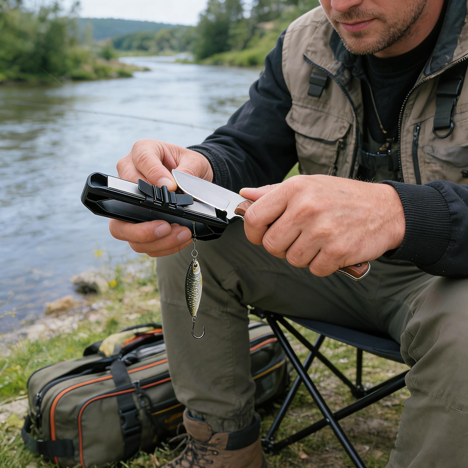 Handheld Pocket Knives Sharpener Angle Guided Outdoor Sharpening Supplies