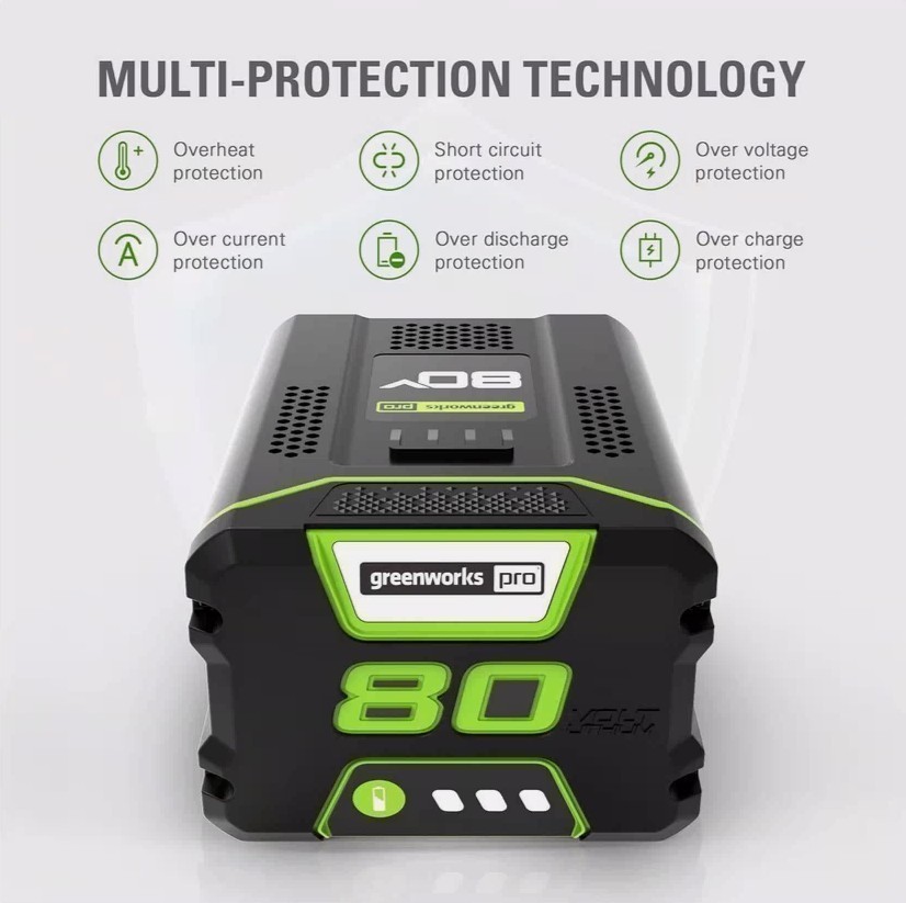 80V For Greenworks Pro 8.0Ah Lithium-ion Battery 80V GBA80250 GBA80600 2601302