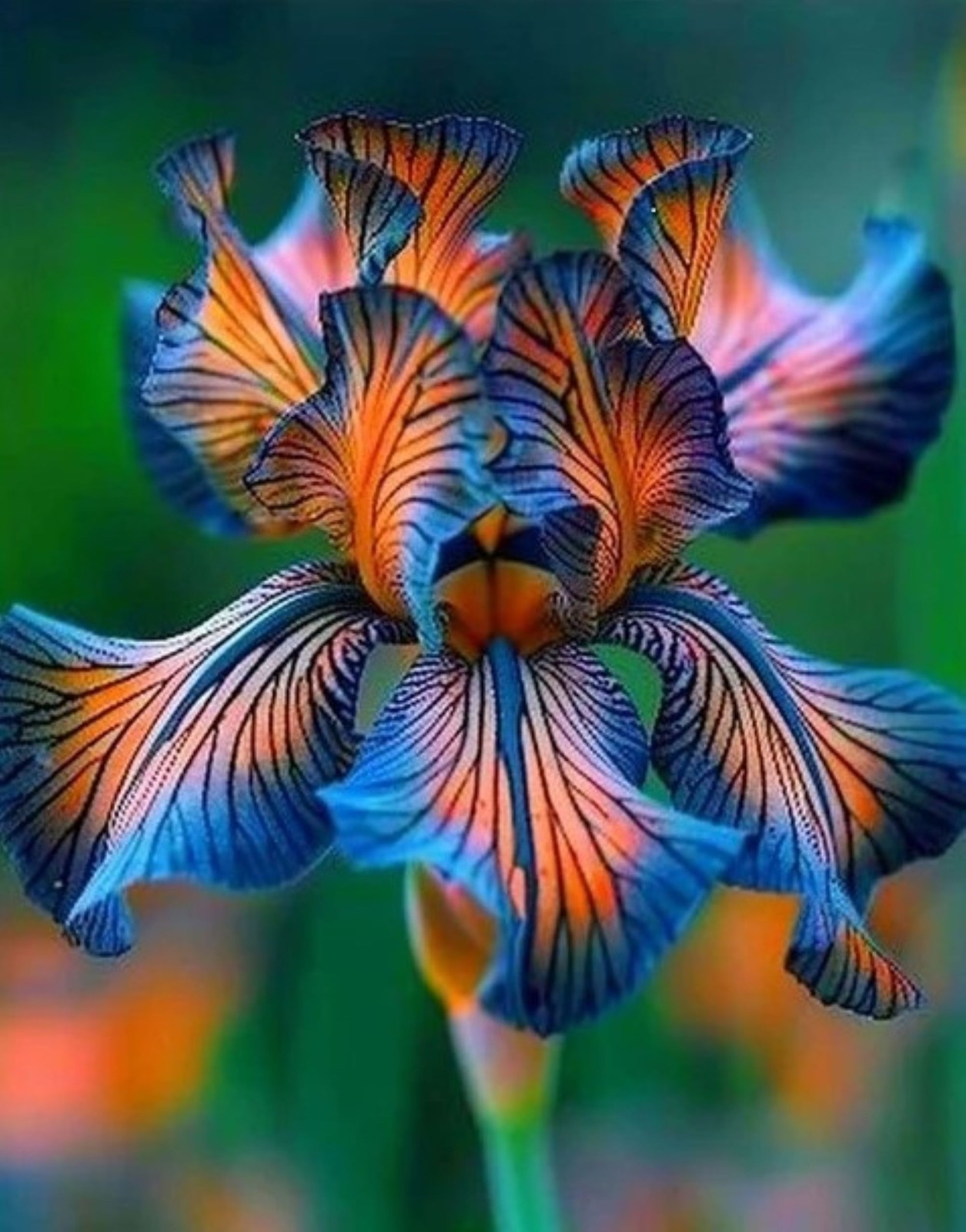 50 Iris Seeds Blue + Orange Much Less Money Than Bulbs ..