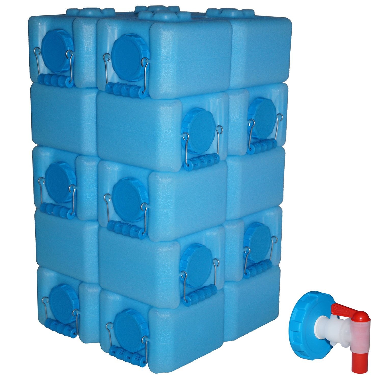 WaterBrick 3.5 Gallon Stackable Emergency Water Food Storage Container 10 Pack