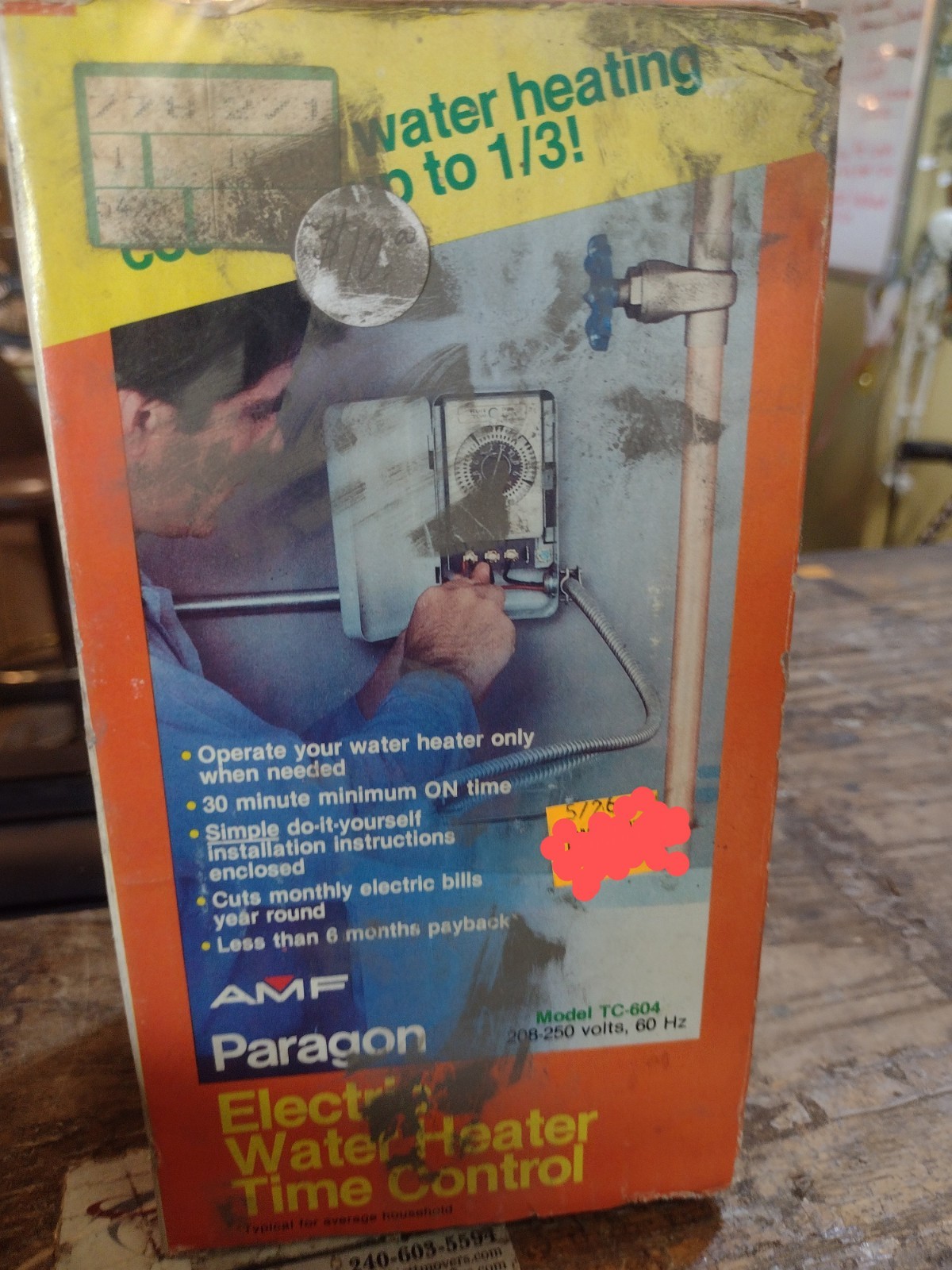 New Old Stock Water Heater Timer Unit AMF Paragon TC-604 208-250 vOLTS, 60 Hz.