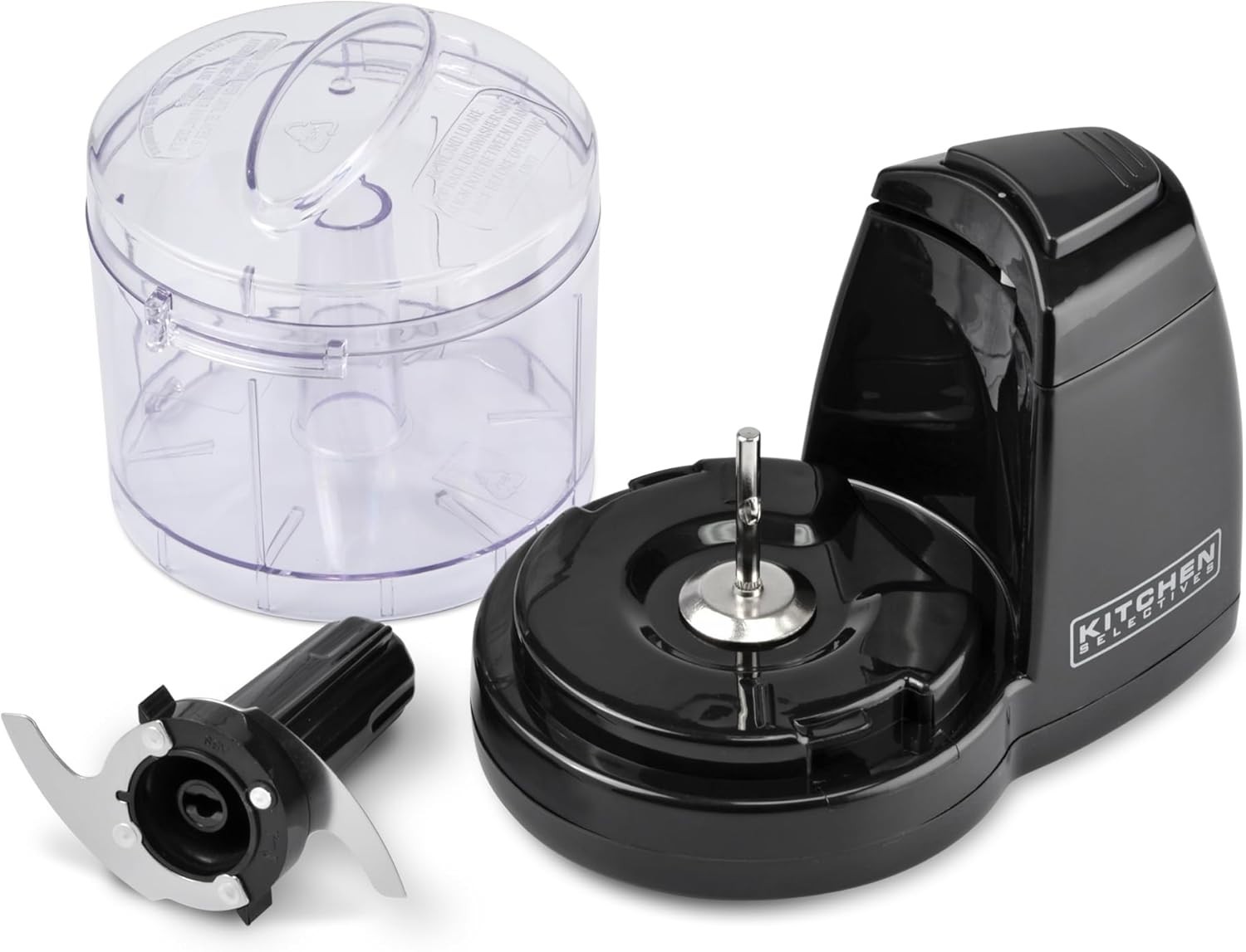 Compact 35-Watt Electric Vegetable Chopper with Dishwasher-Safe Parts – Black