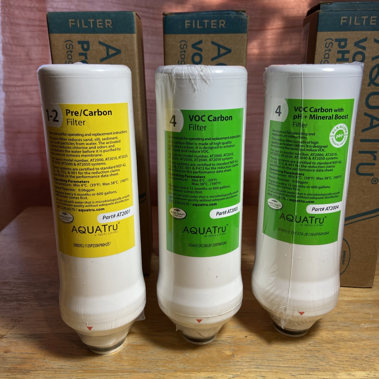 (3) AquaTru Sealed Filters Read Description For Details