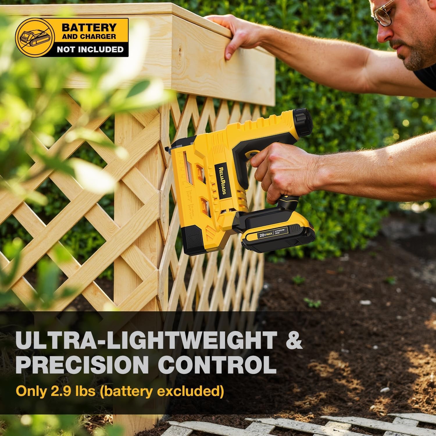 20V Dewalt Battery Compatible 2-in-1 Cordless 18 Gauge Brad Nailer/Stapler