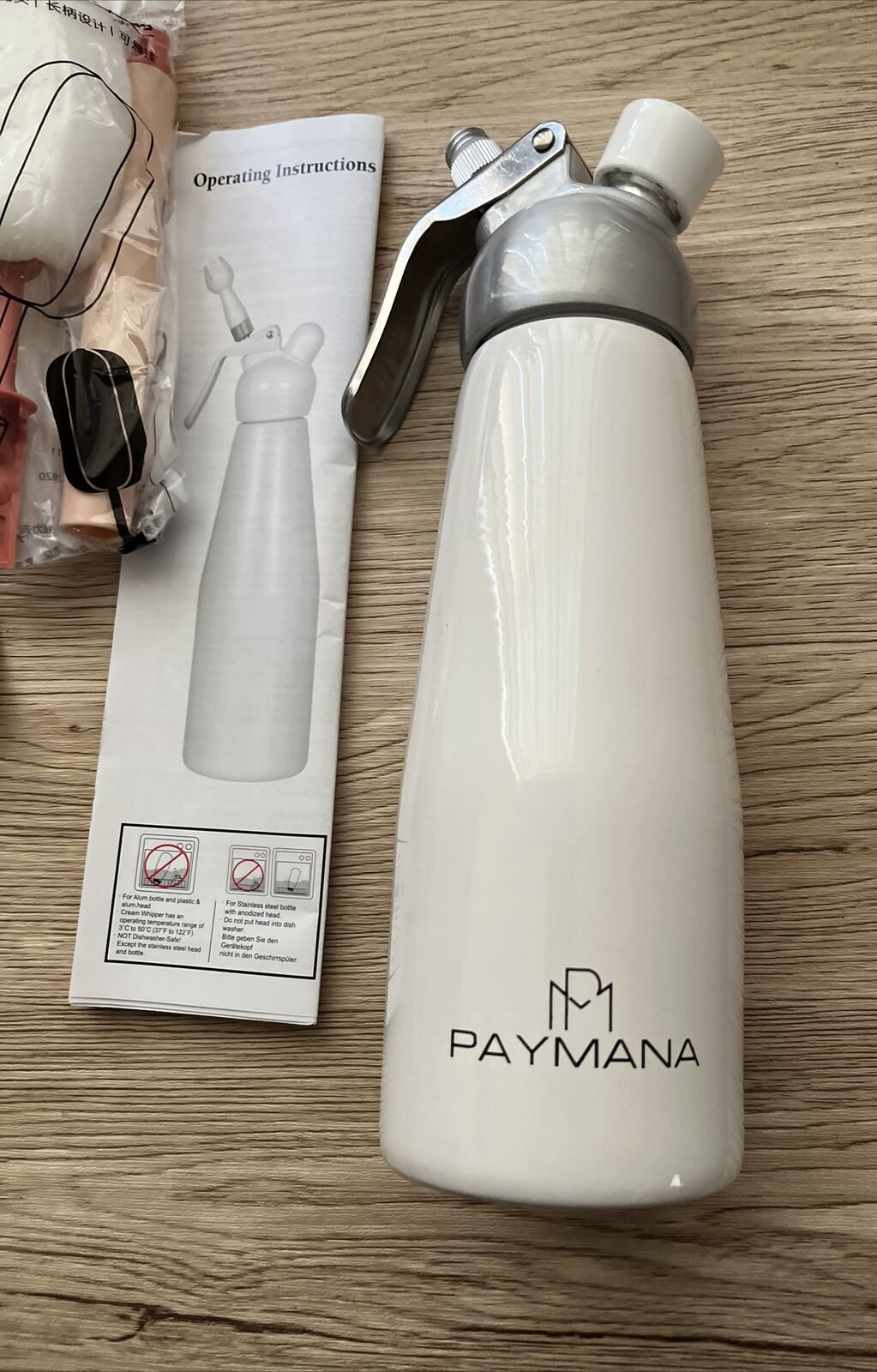 White Whipped Cream Dispenser Maker Aluminum Charger NOT Included NEW