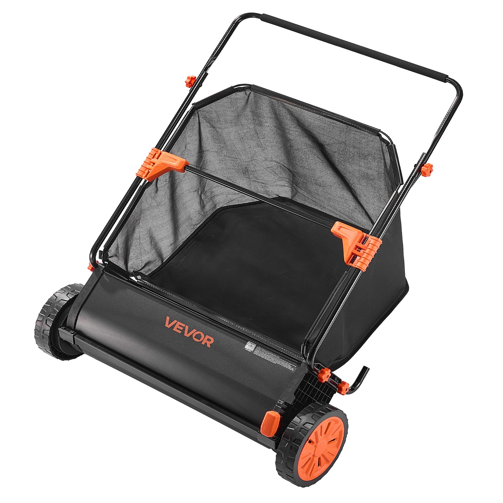 VEVOR Push Lawn Sweeper 30 in Leaf & Grass Collector 12 cu. ft. Hopper Bag