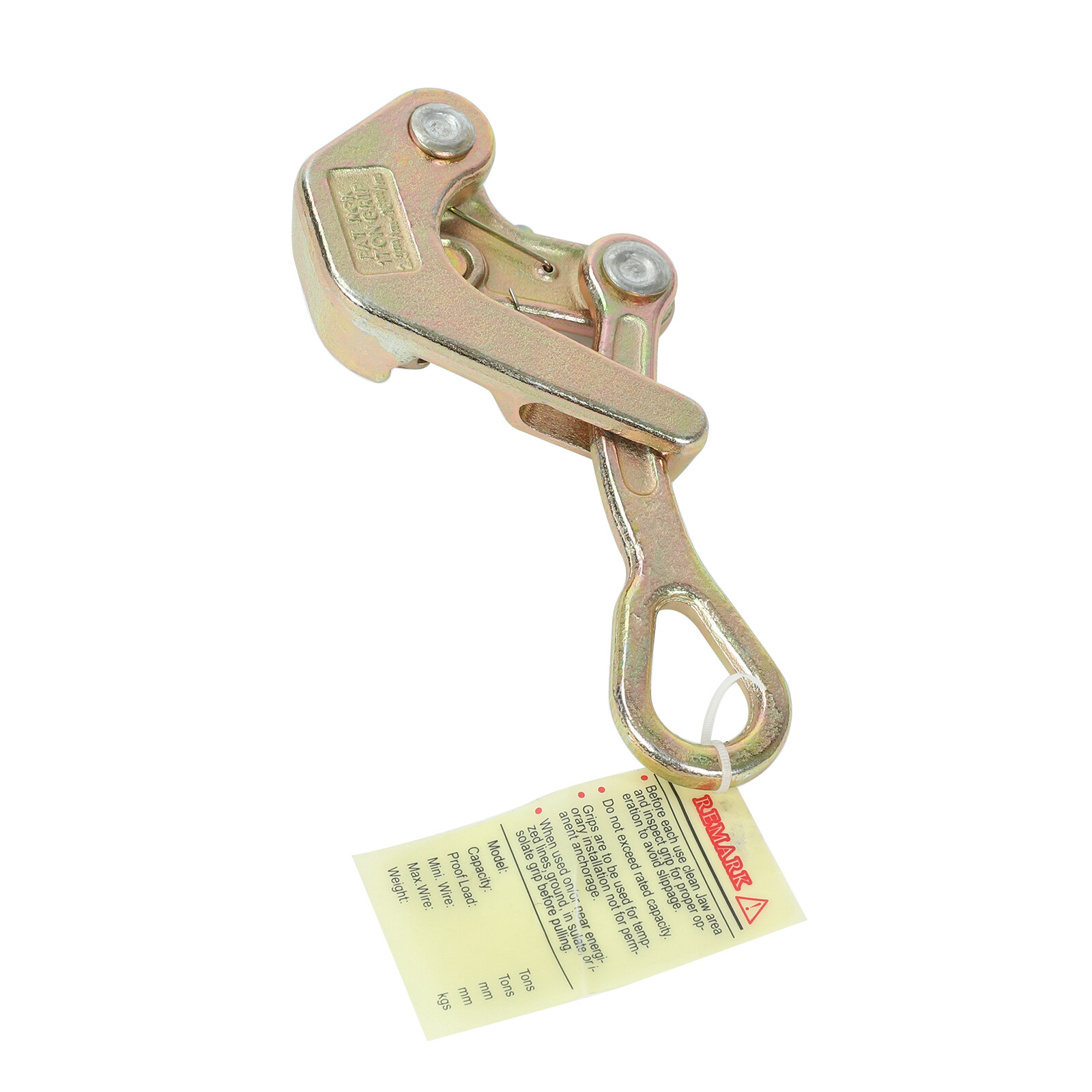 1T/2204Lb Cable Clamp Pulling Jaw Grip Haven Grip Strand Wire Rope Hand Puller