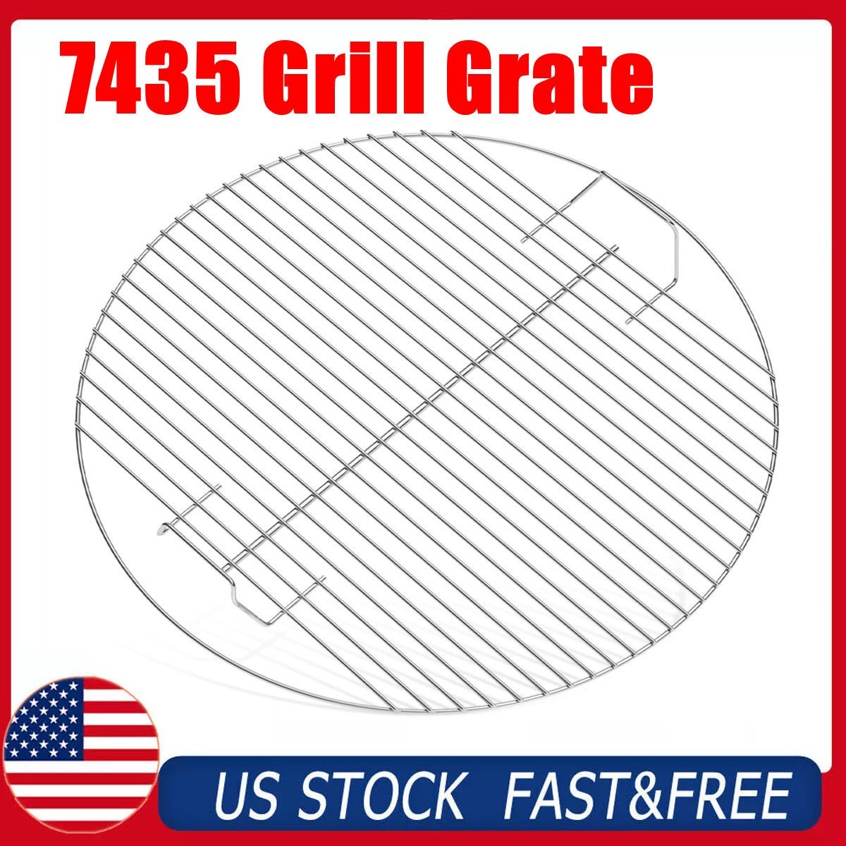 For Weber 22″ Charcoal BBQ Grill Cooking Grate Plated Steel 21.5″ Grill Grate US