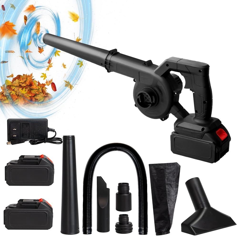 21V Leaf Blower Cordless, Electric Vacuum Blower for Garden Lawn Care