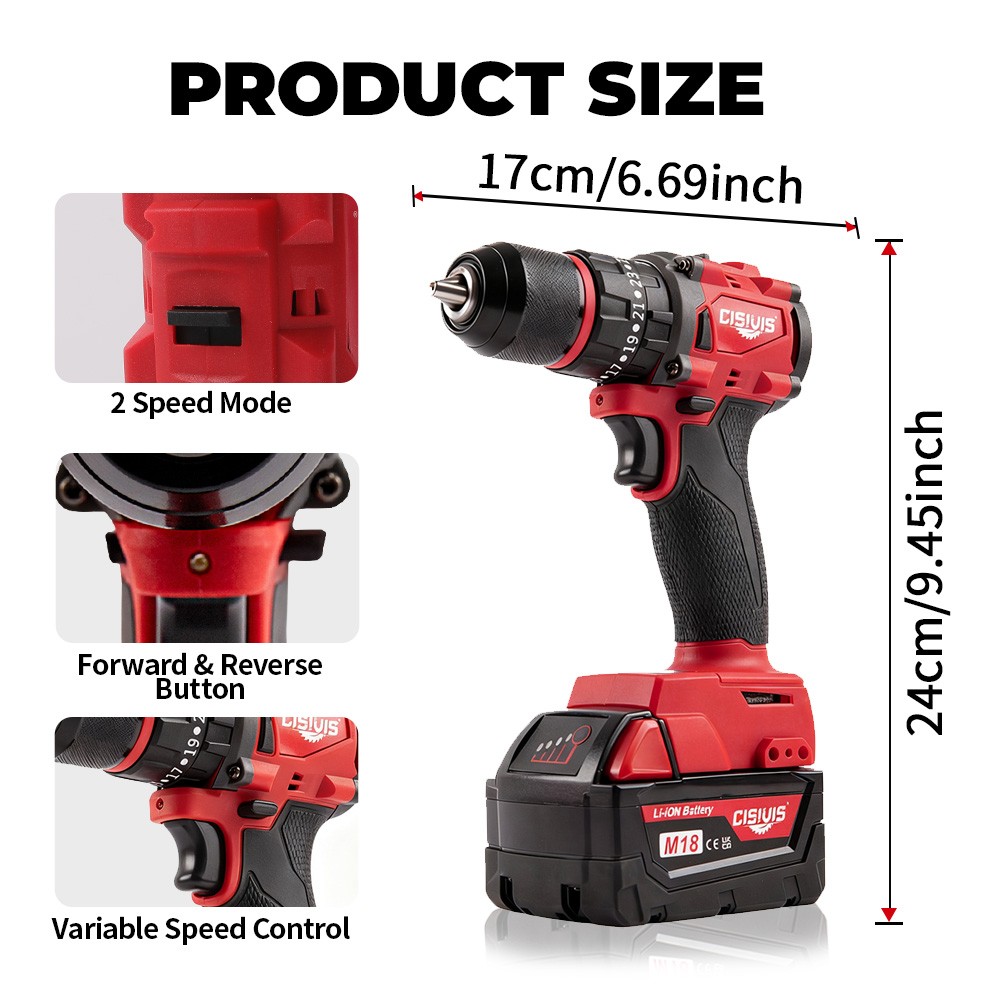 New For Milwaukee M18 Battery Cordless Drill Driver Kit – Clearance Sale