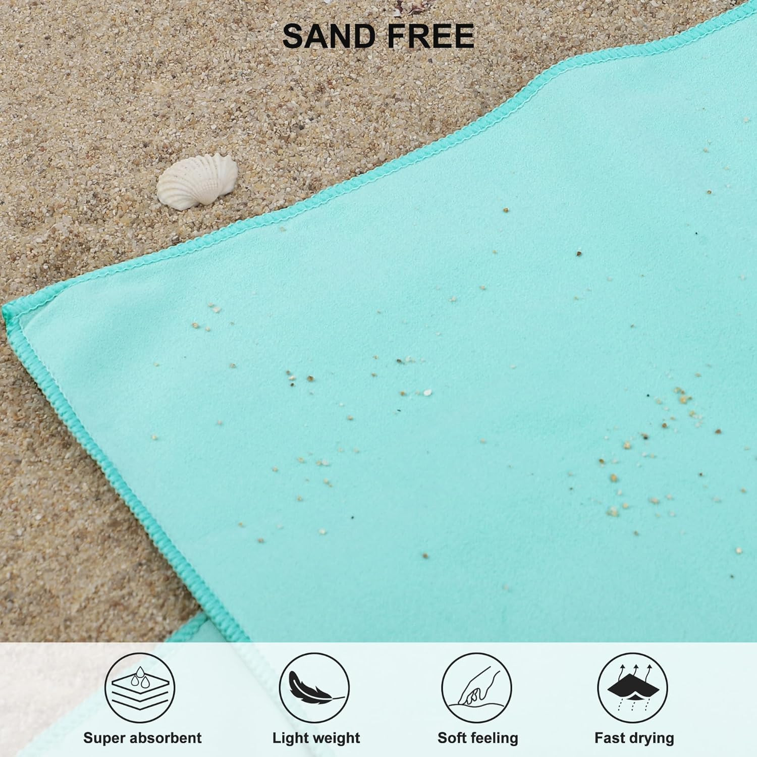 Compact Microfiber Towel – Quick Dry, Ultra Absorbent, Ideal for Travel & Sports