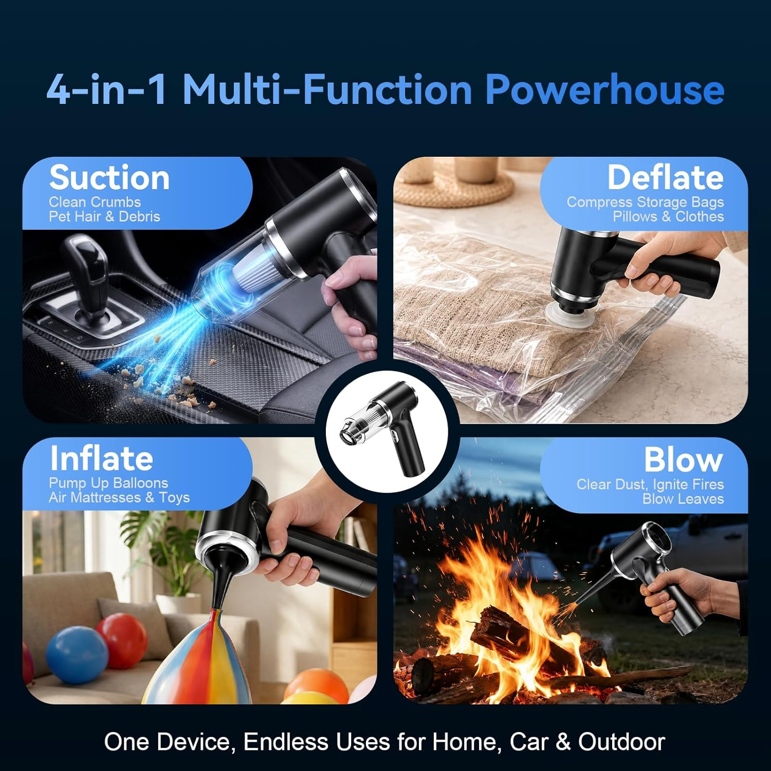 Mini PC Keyboard Vacuum, Cordless Vacuum Cleaner， USB Rechargeable, Blow&Suction