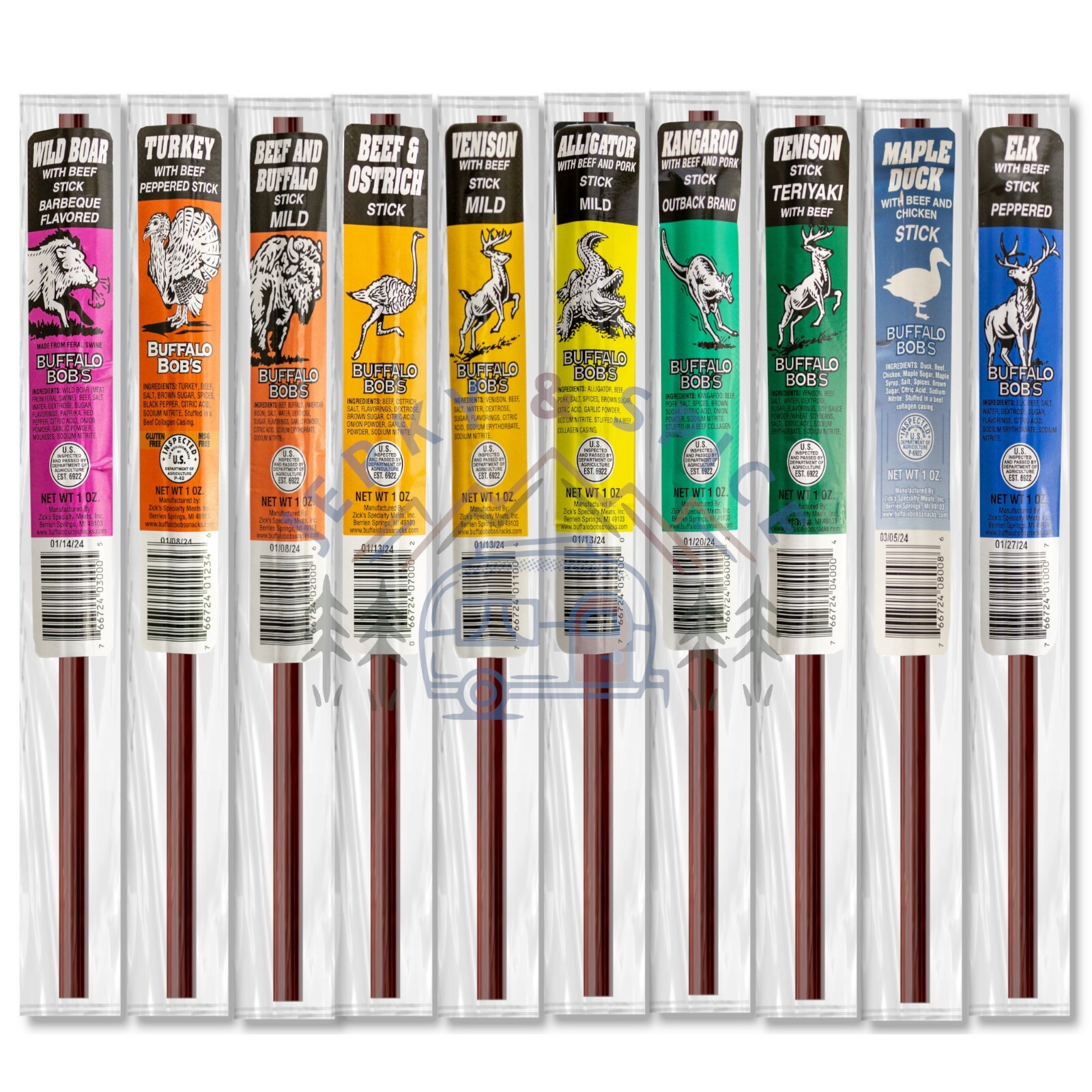 Buffalo Bob’s Wild Game Meat Snack – Jerky and Meat Stick Assortments