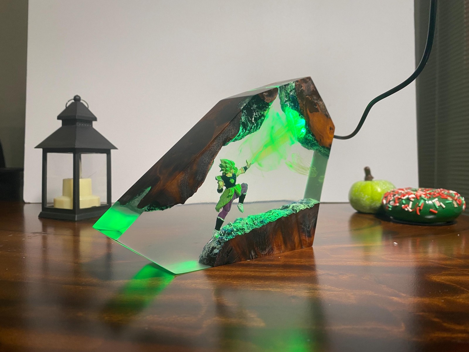 Broly resin lamp, Dragon Ball Gift, Epoxy resin lamp