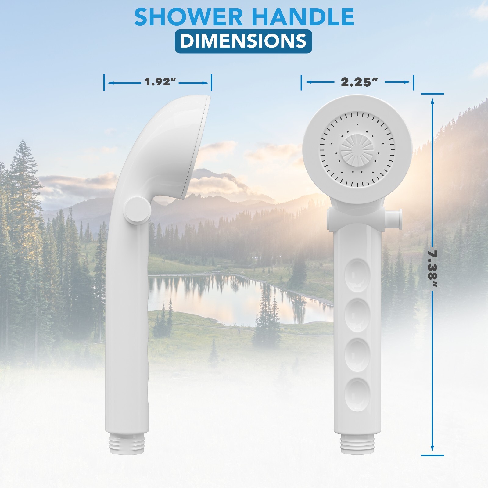 RV Shower Head with Hose – Non-Metallic Outdoor RV Shower Kits Replacement