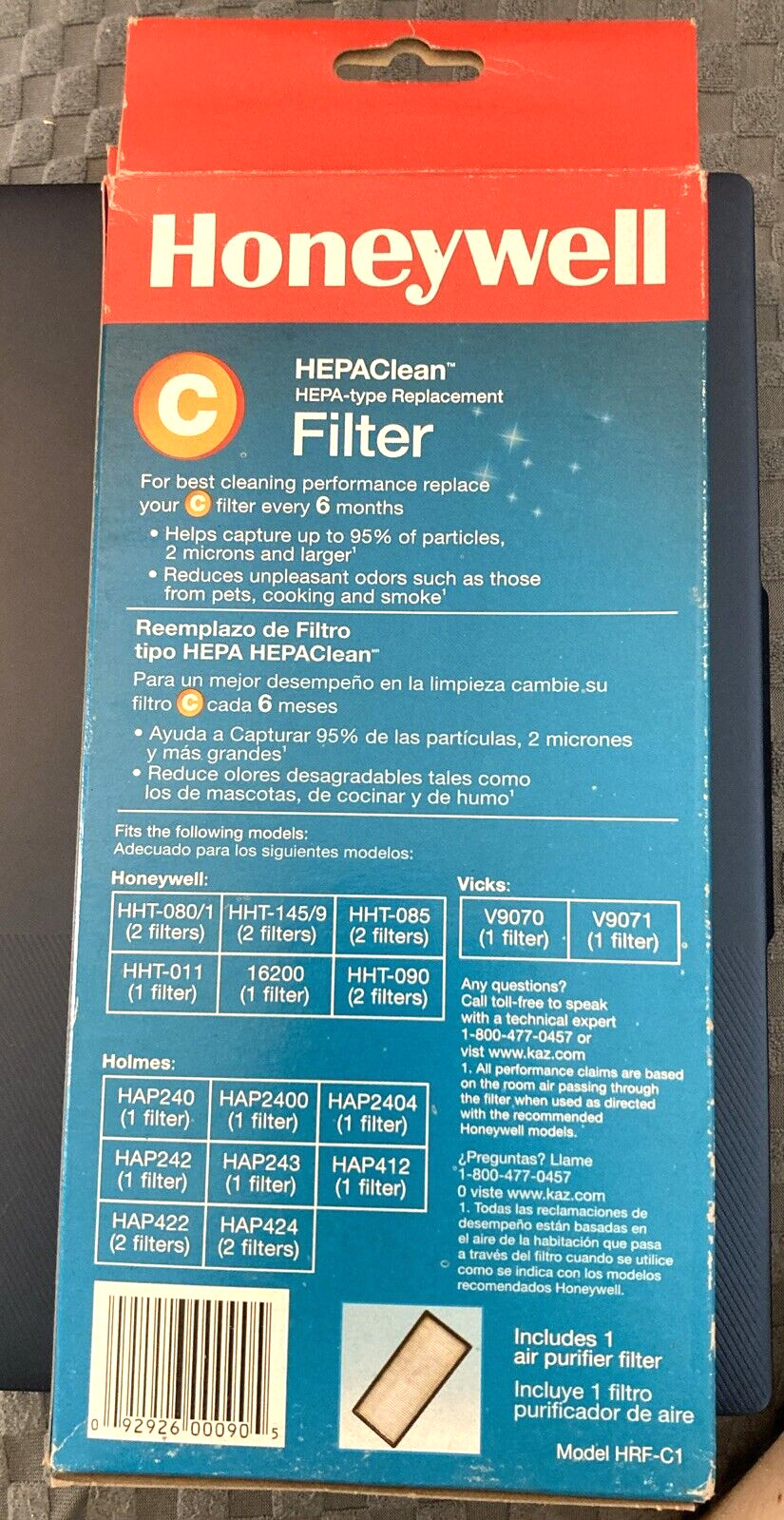 Honeywell HEPAClean C Hepa-Type Replacement Air Purifier Filter HRF-C1