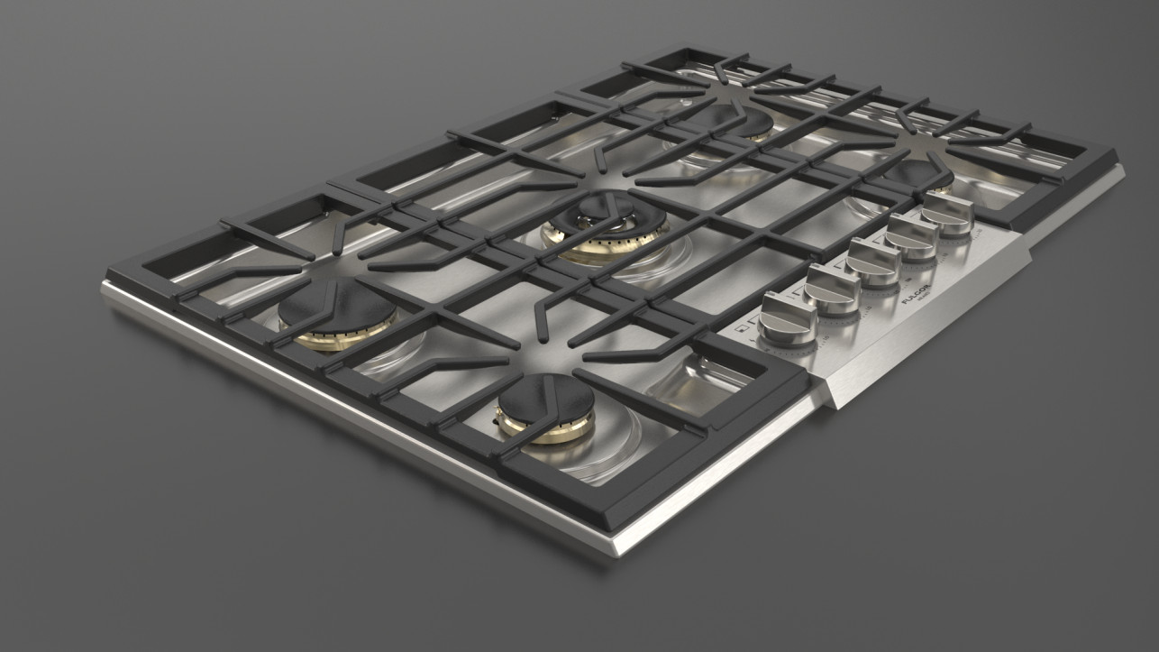 Fulgor Milano F6PGK305S2 30″ Sofia Pro Gas Cooktop 5 Brass Burner Italy Free S&H