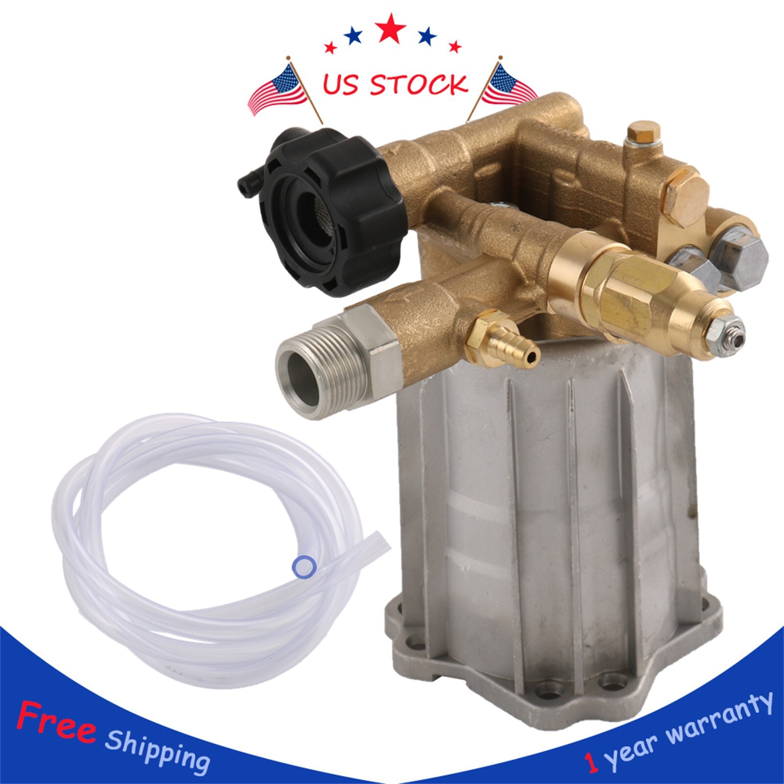 AR RMV2.5G30 PRESSURE WASHER PUMP AXIAL, 2.5GPM 3000 PSI, 3400 RPM, 3/4″ SHAFT