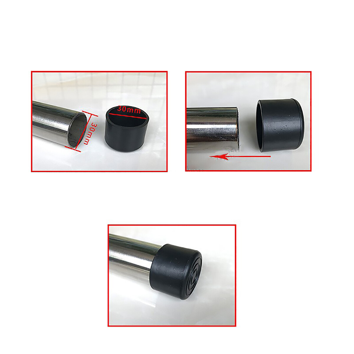 Round Rubber Chair Ferrule Anti Scratch Table Stool Feet Leg Grip Tip End Caps