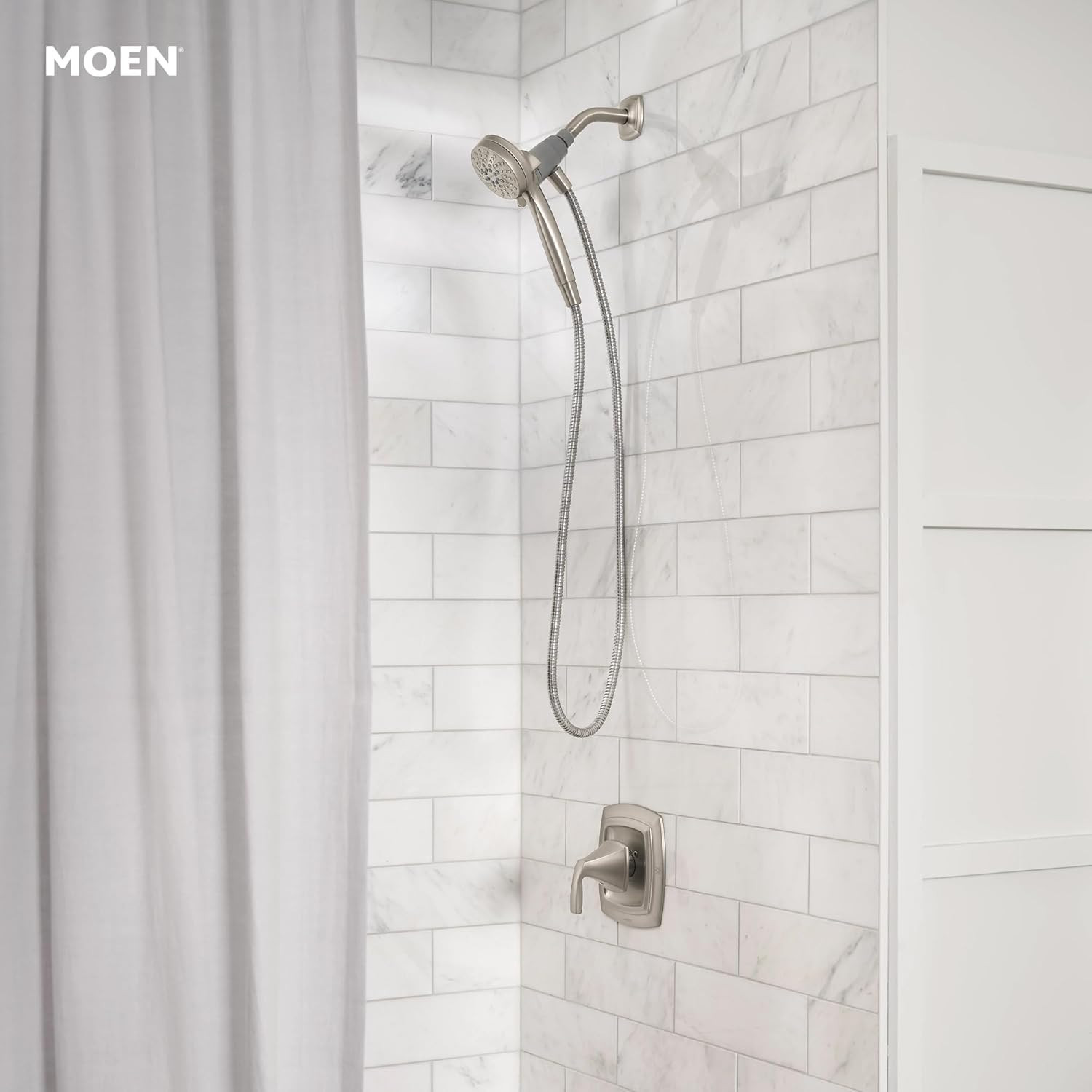 Moen Engage Magnetix Shower Head with Handheld Sprayer, 6 Spray Functions, Spot
