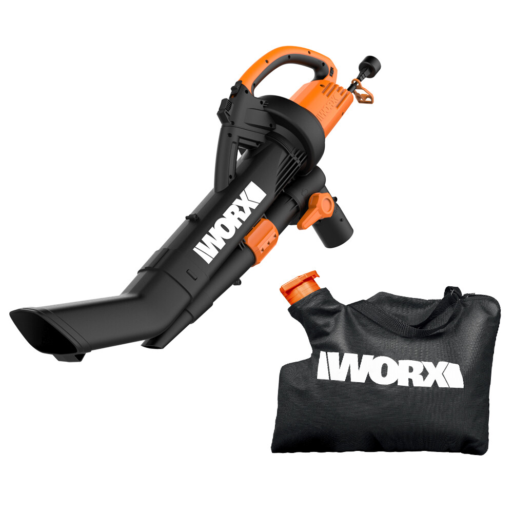 WG509 Worx TRIVAC 3-In-1 Electric Leaf Blower/Mulcher/Vacuum with Metal Blade