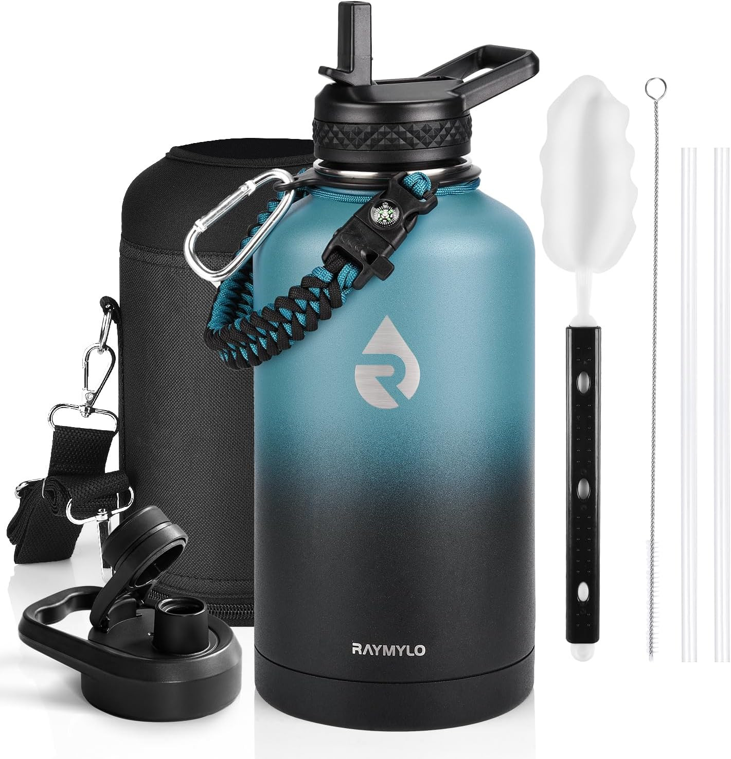 Insulated Water Bottle 64 Oz, Triple Wall Vacuum Stainless Steel (Cold for 48 Hr