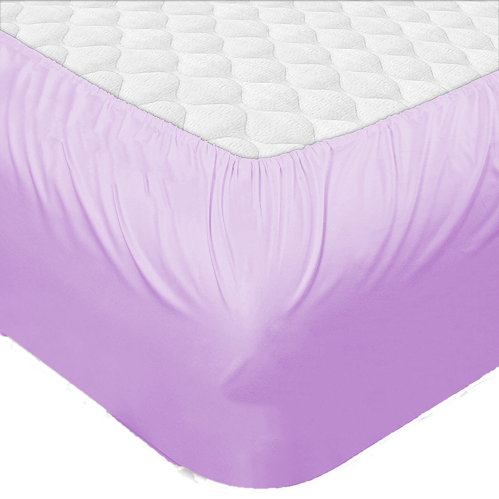 Ultra Deep Pocket 1 PC Fitted Sheet 800 TC Egyptian Cotton Lavender Solid