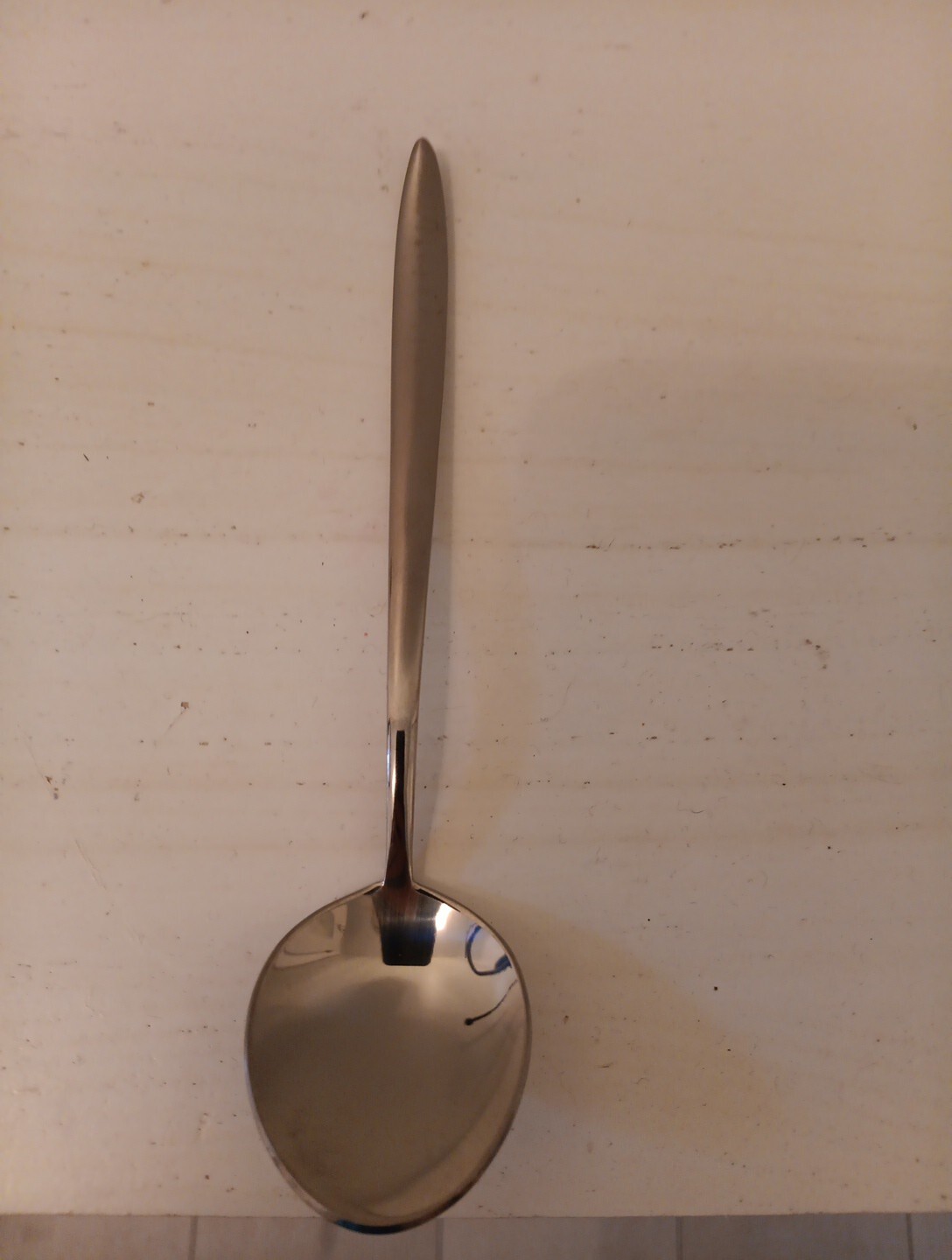 Set 8 Oneida Vintage- Heavy -Plain Curved Up End Tip Slender Soup Gumbo Spoon 6″