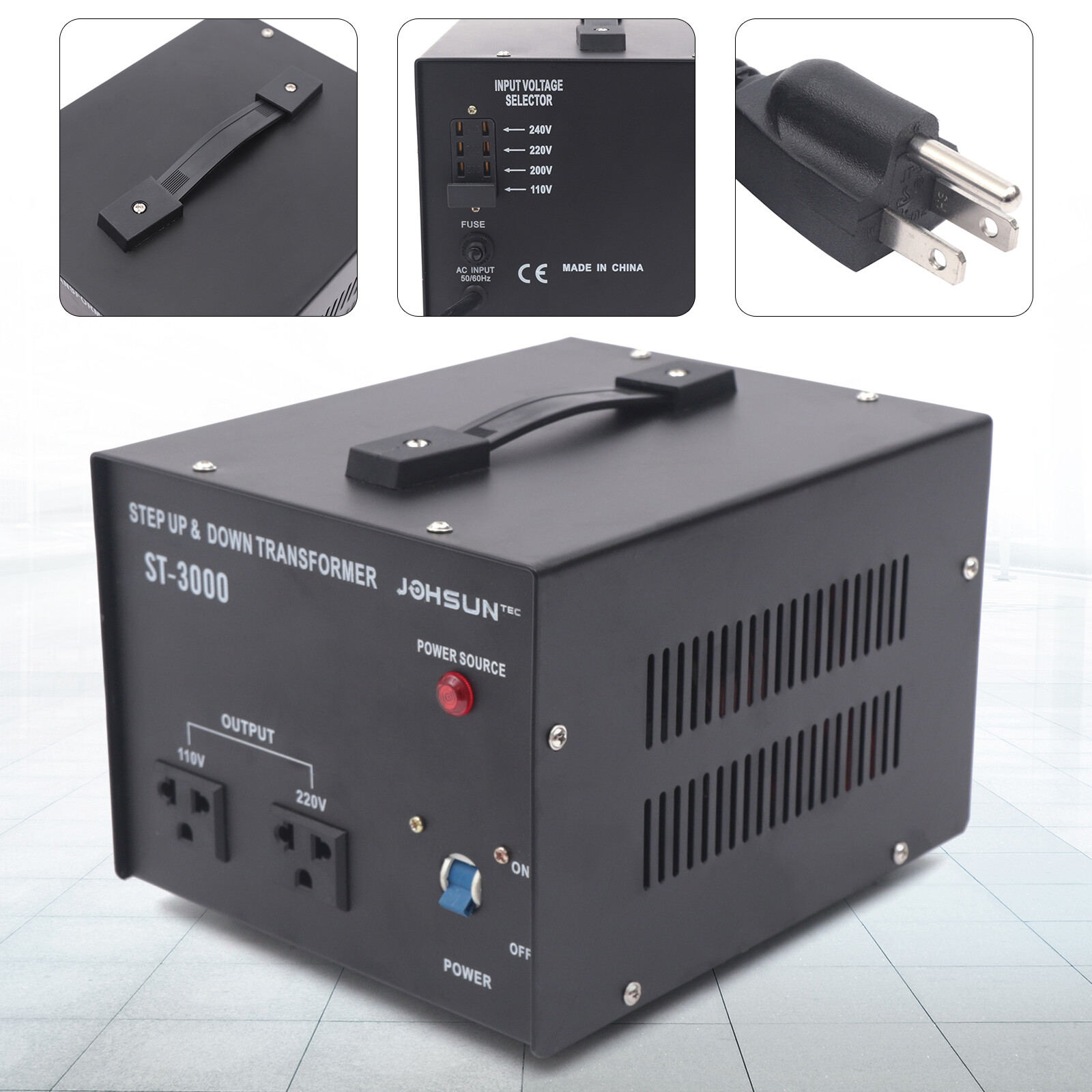 3000 Watt Voltage Converter Transformer Step Up/Down 110-120V to/From 220-240V