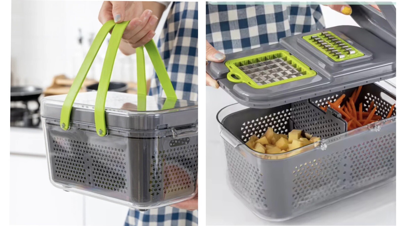 22 In 1 Vegetable Fruit Chopper and Slicer,Kitchen Food Cutter and Dicer/US
