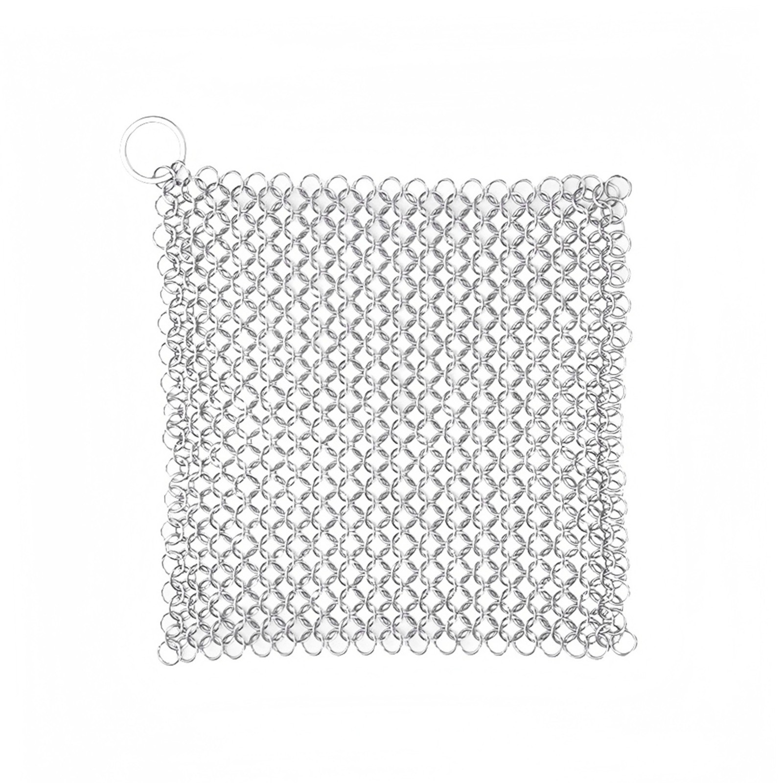 Reusable 7×7 Inch Stainless Steel Chainmail Scrubber Easy to Clean 100% New