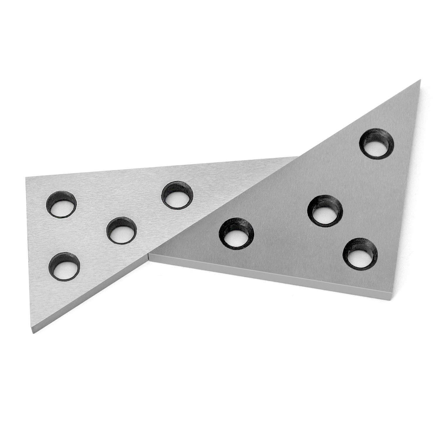 QWORK Solid Angle Plate Set, 2 Pcs Triangle Block, 30-60-90…