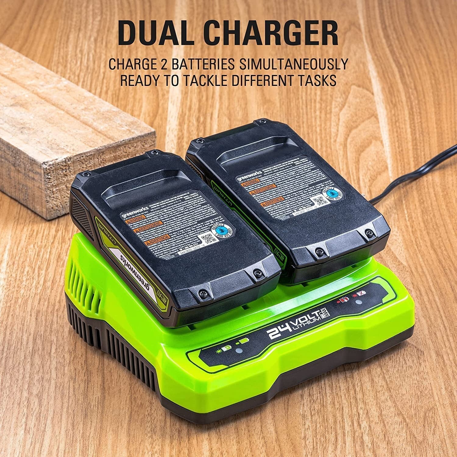 Greenworks 24V 1/4 inch Impact Driver 2650 in-lbs w/ (2)x2Ah Battery and Charger