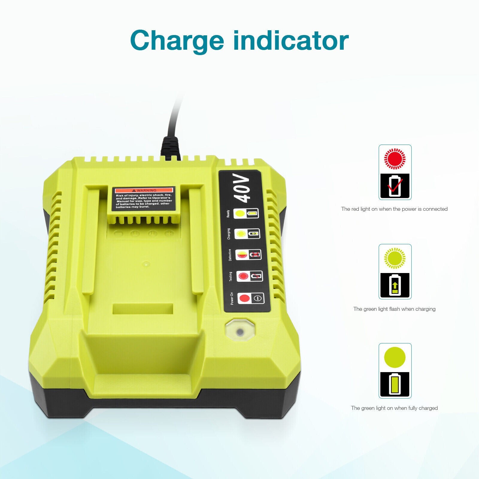 For Ryobi 40-Volt 7.5Ah High Capacity Lithium-Ion Battery OP40753 /Rapid Charger