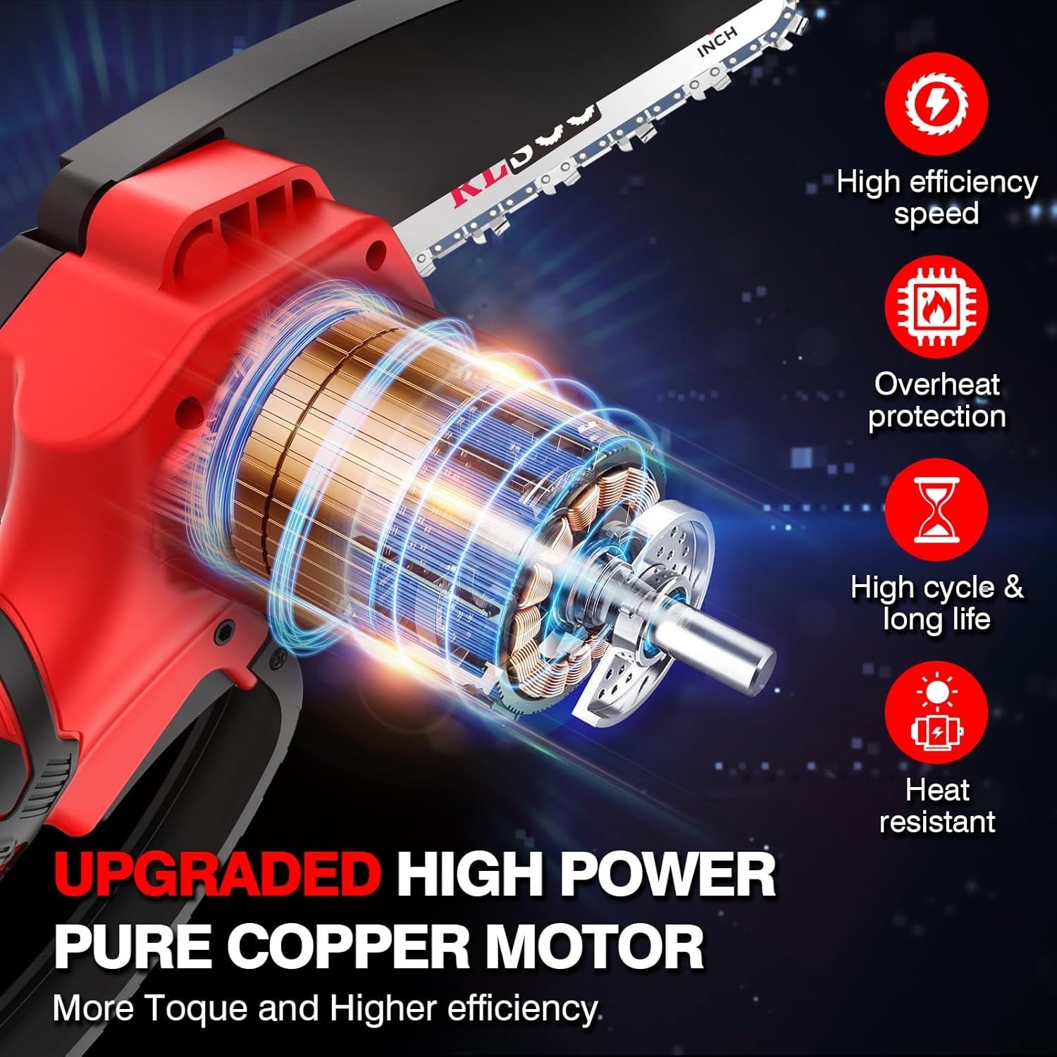 Lightweight 6-Inch Mini Chainsaw – Effortless Tree Trimming & Household Projects