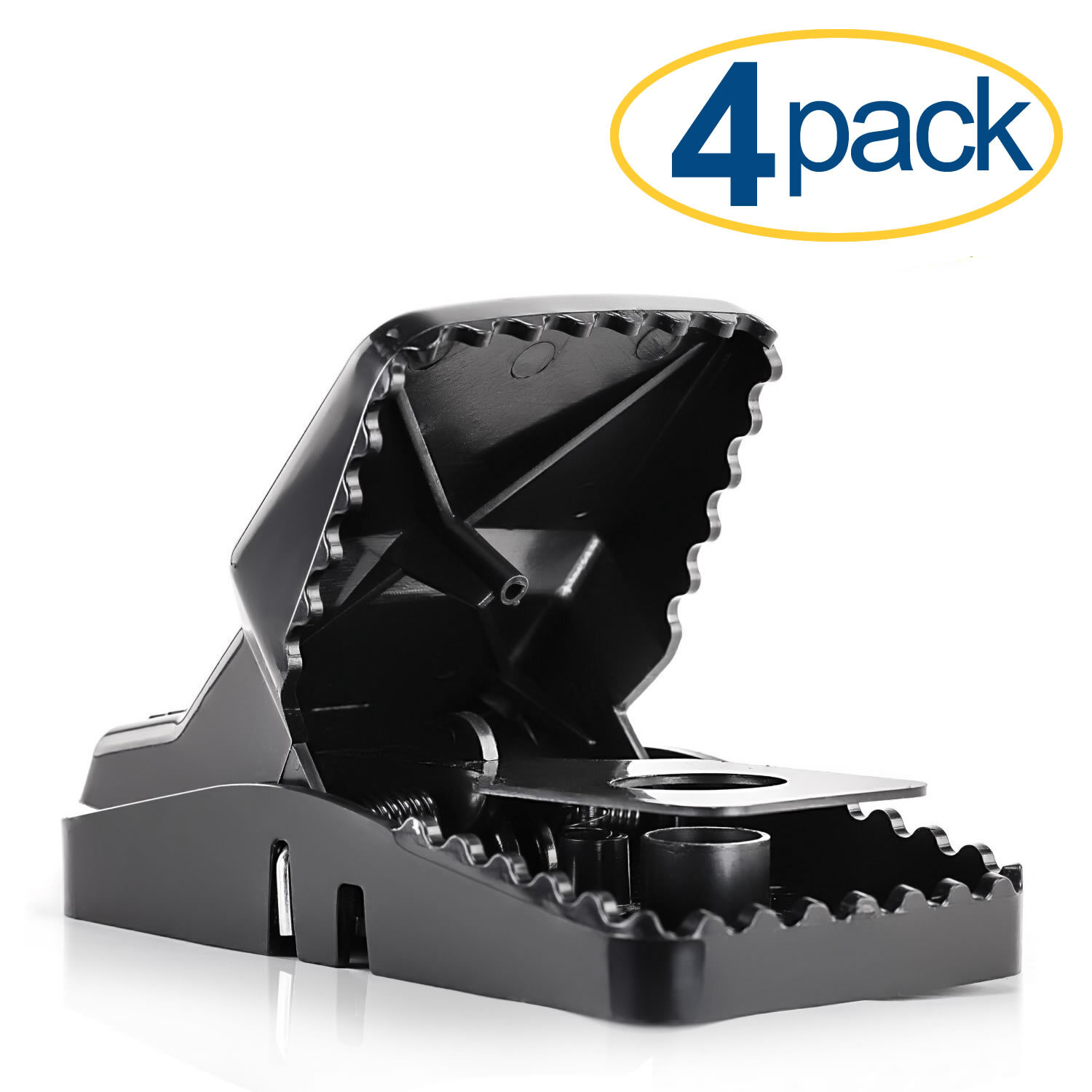 Large Powerful Rat Traps (4 Pack) – Kills Instantly with Powerful Steel Spring