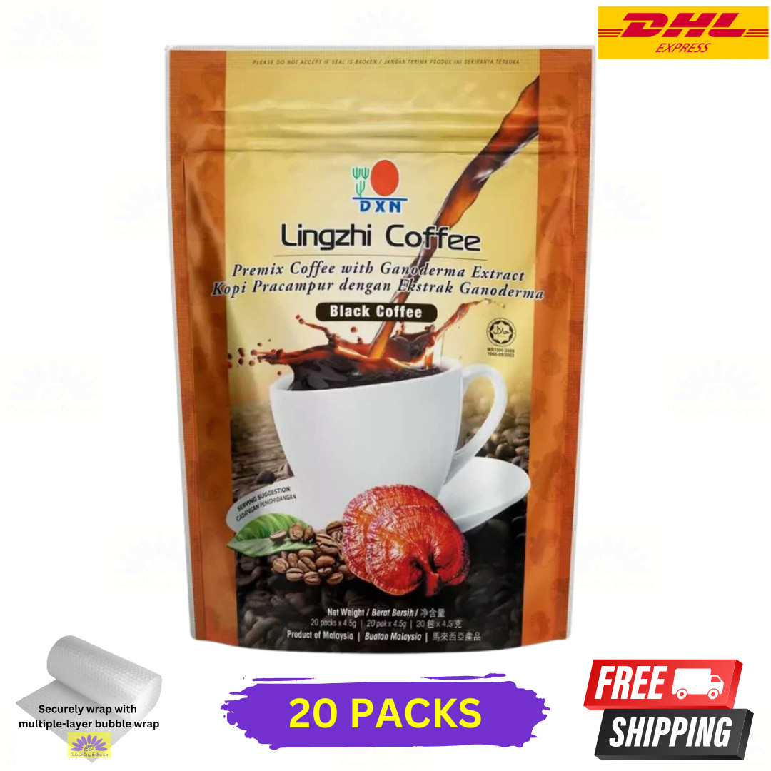 20 X DXN Lingzhi Black Coffee Ganoderma Reishi Sugar-Free 20 sachets