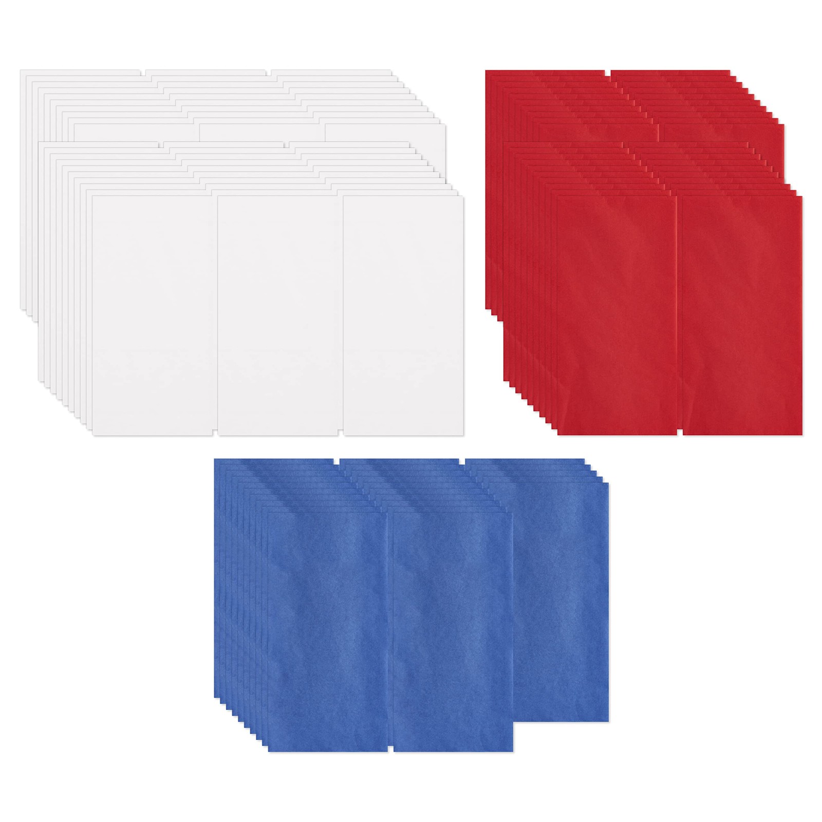 125 Sheets 20 In. X 20 In. Bulk Red, White, and Blue Tissue Paper for All Occasi