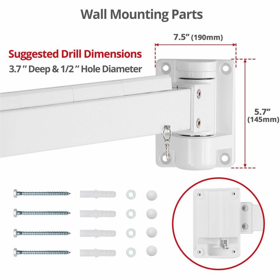 Siig CEMT5W11S1 Medical Grade 32″ Monitor Wall Mount White