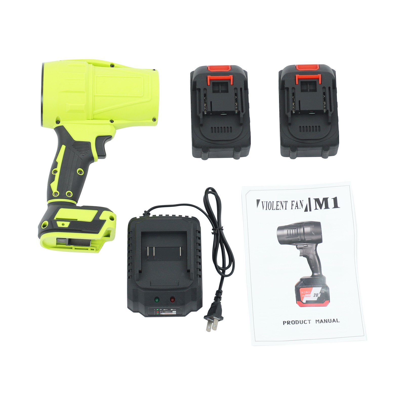 Electric Cordless Leaf Blower 21000RPM Handheld Leaf Blower 2X Battery & Charger