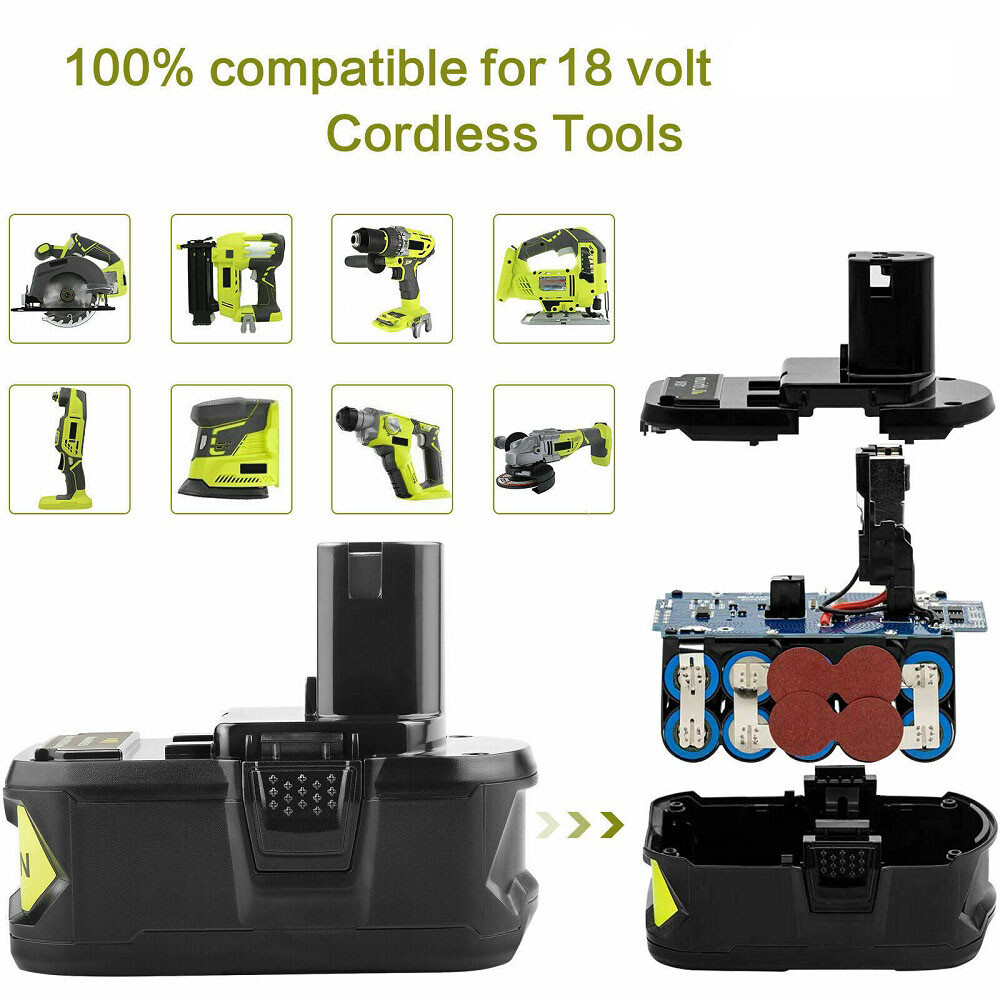 For RYOBI P108 18V One+ Plus High Capacity Battery 18 Volt Lithium-Ion New 6.0AH