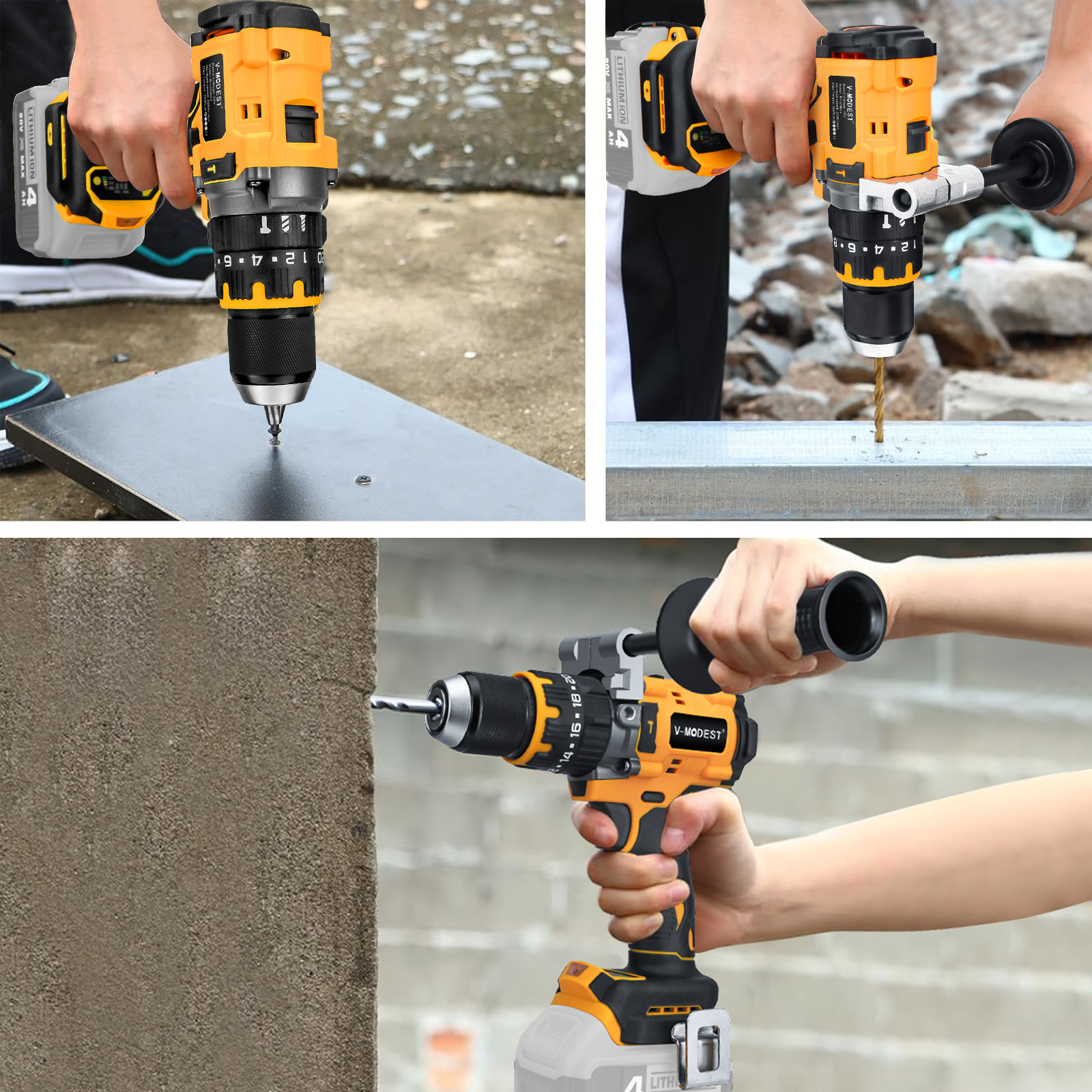 1/2″ Cordless Hammer Drill/Driver Brushless For DEWALT 20V MAX Battery 2-Speed