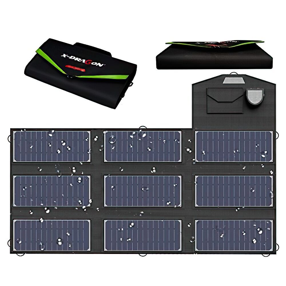 X-DRAGON 70W Monocrystalline Foldable Solar Panel for Generator Outdoor Camping