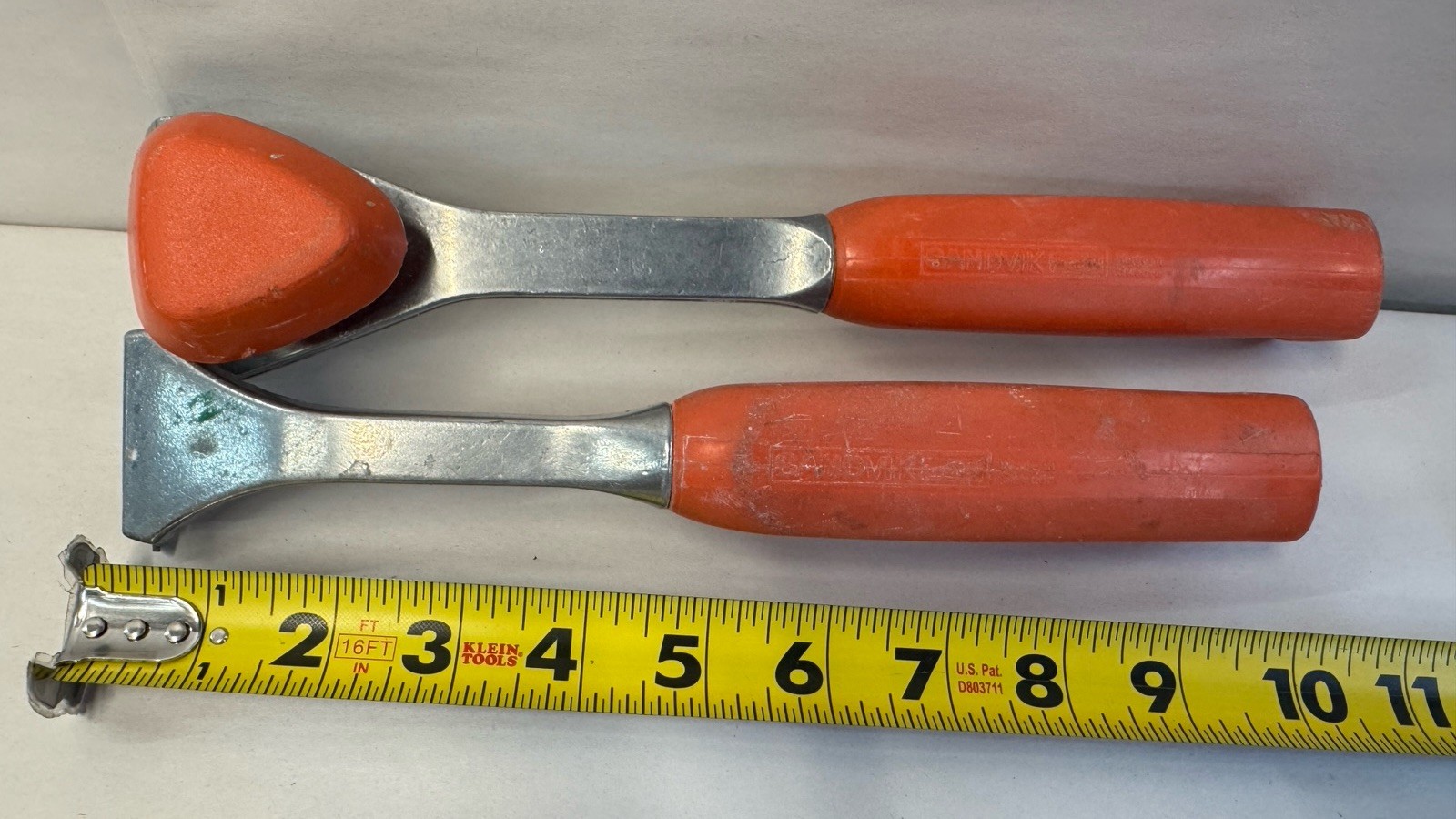 Vintage Sandvik Scraper Tool Lot Made in Sweden Orange Handle Paint Scrapers