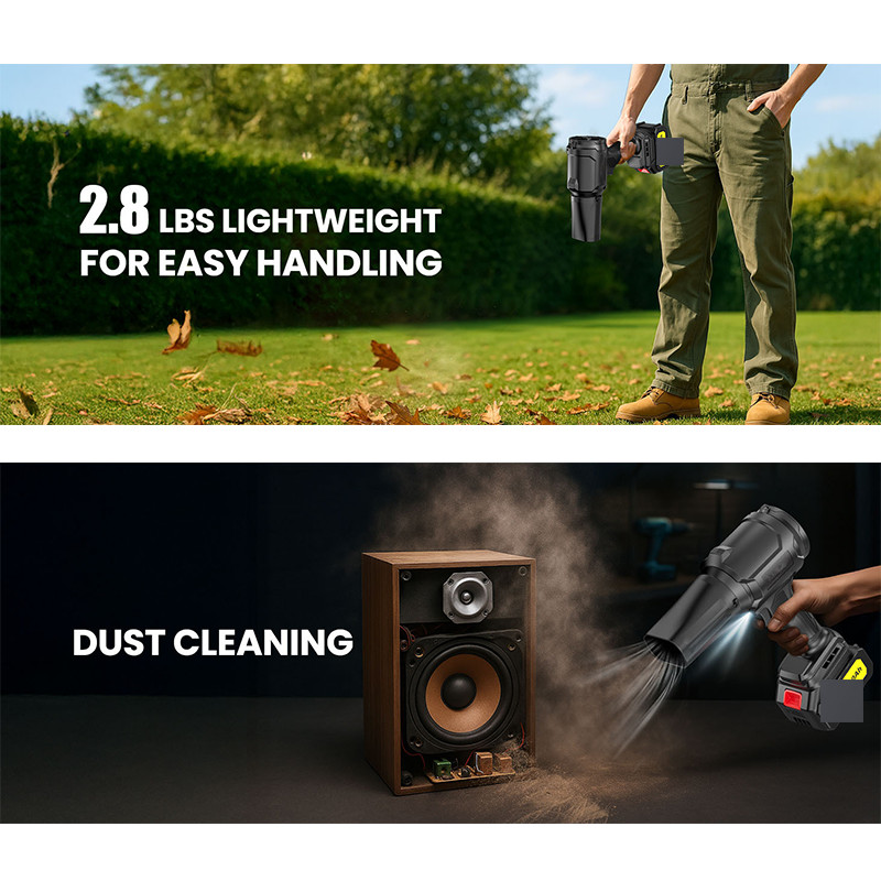 Handheld Cordless Leaf Blower 500,000 RPM Electric Leaf Blower Battery & Charger